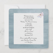 フローラリース(モノグラムと鳥) 招待状 (裏面)