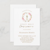 フローラリース | 第一聖餐式 招待状 (正面/裏面)