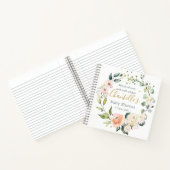 フローラリース，葉ベビーシャワー ノートブック (内部)