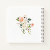 フローラリース，葉ベビーシャワー ノートブック (裏面)