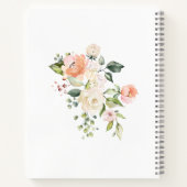 フローラリース、観葉ベビーシャワーゲストブック ノートブック (裏面)