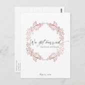 フローラリースWe得発表結婚した招待状 ポストカード (正面/裏面)