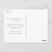 フローラリースWe得発表結婚した招待状 ポストカード (裏面)