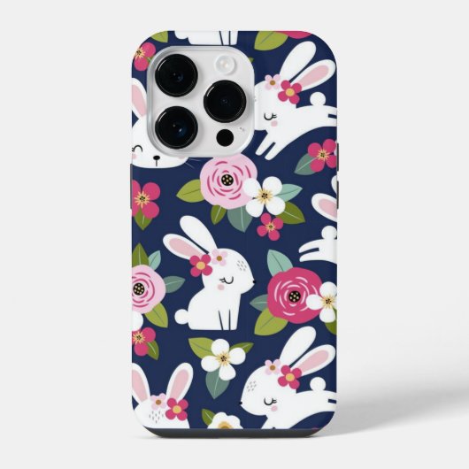 フローラルアニマル iPhoneケース (裏面)