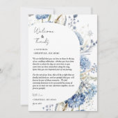 フローラルウェルカムとありがとうウェディングゲストテーブル サンキューカード (正面)