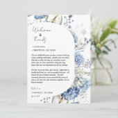 フローラルウェルカムとありがとうウェディングゲストテーブル サンキューカード (スタンド正面)
