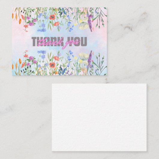 フローラルエレガンスサンキューカード ノートカード (正面/裏面)