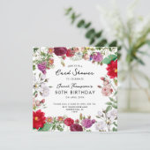 フローラルガーデンシャワー メールで誕生日 招待状 (スタンド正面)