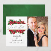 フローラルクリスマスジオメトリックウェディング セーブザデート (正面/裏面)