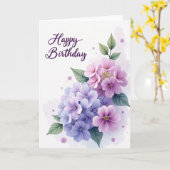 フローラルグラデーション 誕生日カード カード (黄色い花)