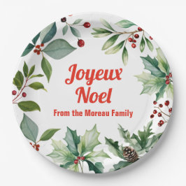 フローラルグリーン Noel Joyeux ペーパープレート