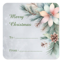 フローラルグリーンMerry Christmasギフト