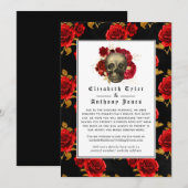 フローラルゴシック 縮小結婚式ゲストリスト 案内状 (正面/裏面)