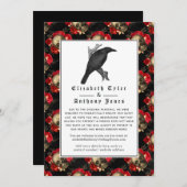 フローラルゴシック 縮小結婚式 ゲストリスト 案内状 (正面/裏面)