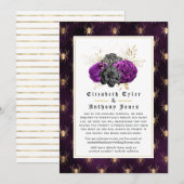 フローラルゴシック 縮小 ウェディングゲストリスト 案内状 (正面/裏面)