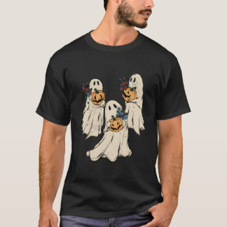 フローラルゴーストハロウィンスポーキーシーズン Tシャツ