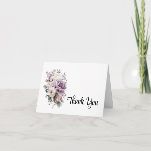 フローラルサンクスノートカード ノートカード (正面)
