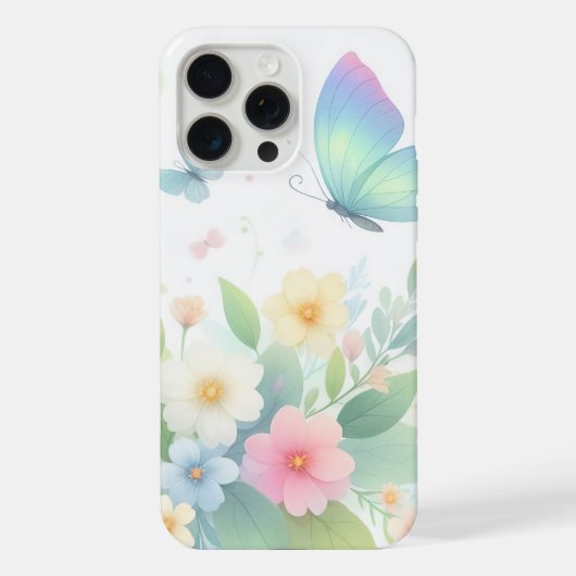 フローラルシンフォニー 🌸🦋 iPhoneケース (裏面)