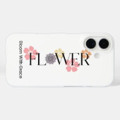 フローラルタイポグラフィー携帯ケース Case-Mate iPhoneケース (裏面 (横))