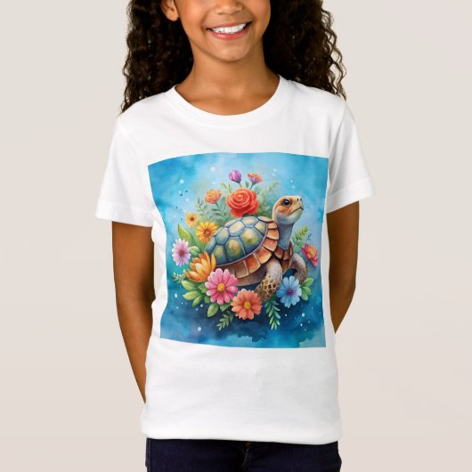 フローラルタートル Tシャツ (正面)