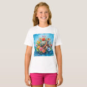 フローラルタートル Tシャツ (正面フル)