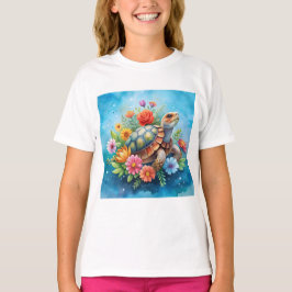 フローラルタートル Tシャツ
