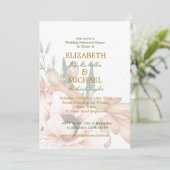 フローラルテラ素朴コッタエレガントなウェディングリハーサル 招待状 (スタンド正面)