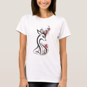 フローラルディアラインアート Tシャツ (正面)
