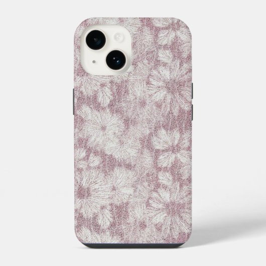 フローラルデイジー ベルベティダスティピンク iPhoneケース (裏面)