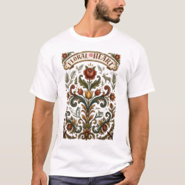 フローラルハート Tシャツ