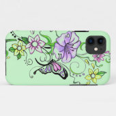 フローラルバタフライカバー Case-Mate iPhoneケース (裏面(横))