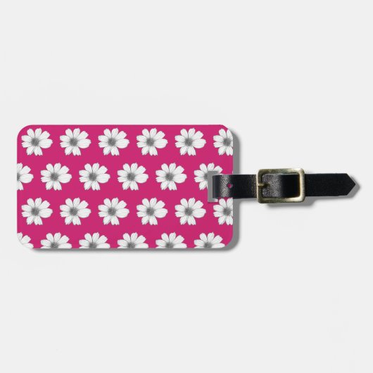 フローラルパタンフシア ラゲッジタグ (正面横)
