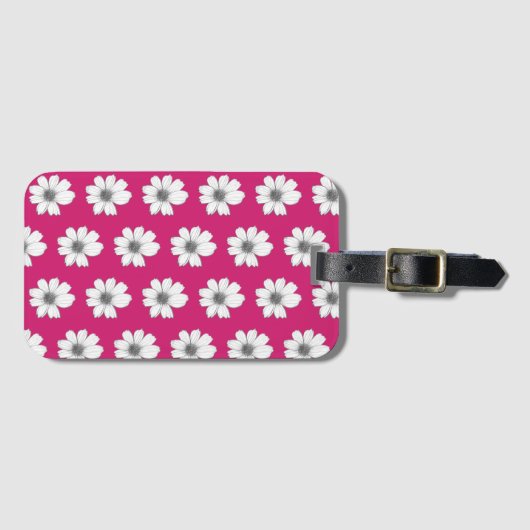 フローラルパタンフシア ラゲッジタグ (正面横)