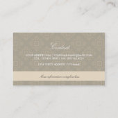 フローラルパターエレガントンレトロ教室 名刺 (裏面)