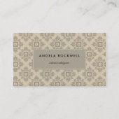 フローラルパターエレガントンレトロ教室 名刺 (正面)