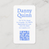 フローラルパターエレガントン植物青白 名刺 (裏面)