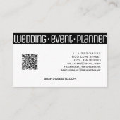 フローラルパターエレガントン白黒シックな花 名刺 (裏面)