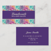 フローラルパターエレガントン美容師サロン 名刺 (正面/裏面)