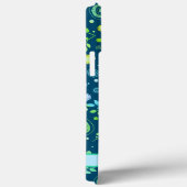 フローラルパターモダンン感光カスタマイズ青 Case-Mate iPhoneケース (裏面 / 右)