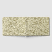 フローラルパターンアンティークダマスクペイズリー ゲストブック (全面)