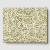 フローラルパターンアンティークダマスクペイズリー ゲストブック (裏面)