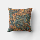 フローラルパターンアートプリント-自然デコール クッション (裏面)