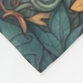 フローラルパターンアートプリント-自然デコール フリースブランケット (角)