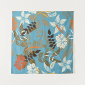 フローラルパターンイラストレーション：シームレスなヴィンテージバック タペストリー (正面(横))