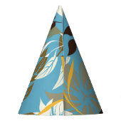 フローラルパターンイラストレーション：シームレスなヴィンテージバック パーティーハット (裏面)