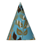 フローラルパターンイラストレーション：シームレスなヴィンテージバック パーティーハット (右)