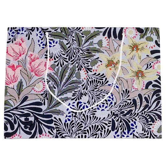 フローラルパターンウィリアム・モリス大抱き枕 ラージペーパーバッグ (正面)