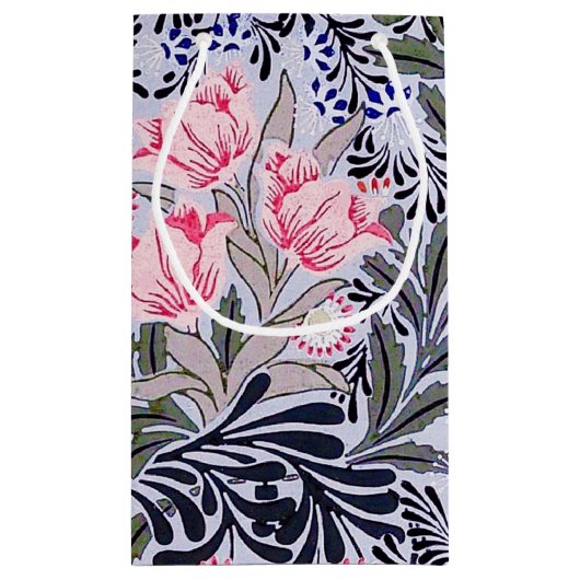 フローラルパターンウィリアム・モリス小抱き枕 スモールペーパーバッグ (裏面)