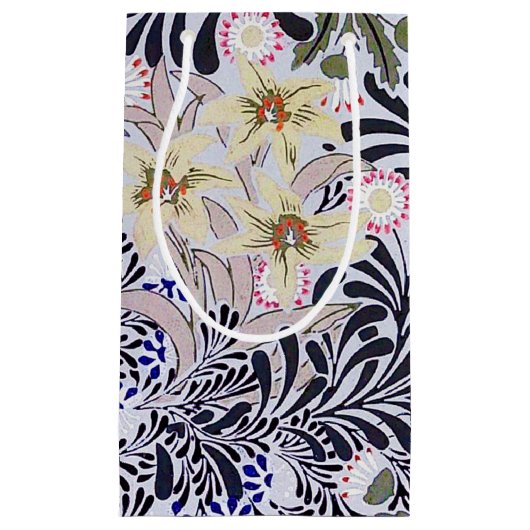 フローラルパターンウィリアム・モリス小抱き枕 スモールペーパーバッグ (正面)