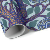 フローラルパターンオリエンタルサマルカンデラッピング紙 ラッピングペーパー (ロールコーナー)